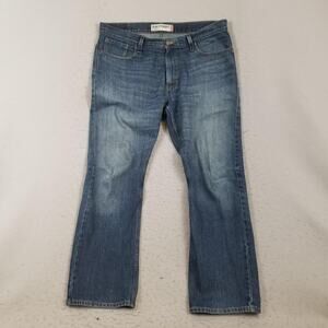 Levis 514 Jeans Mens 36x31 Blue Medium Wash Slim Straight 100% Cotton Denim